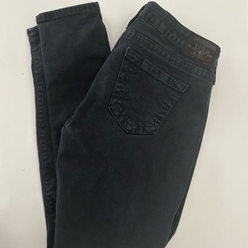 True Religion Jeans 32 Casey Skinny Sequin Low Rise Festival Luxury Streetwear - Picture 1 of 12